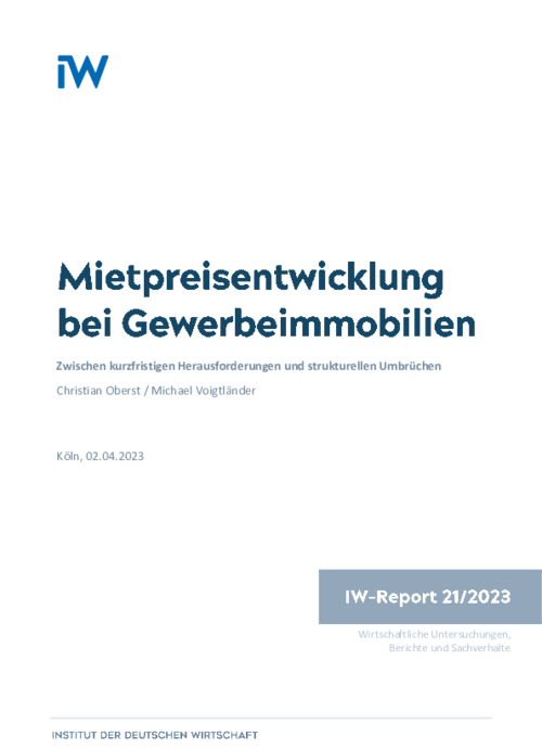 Mietpreisentwicklung bei Gewerbeimmobilien