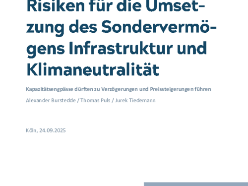 Risiken für die Umsetzung des Sondervermögens Infrastruktur und Klimaneutralität