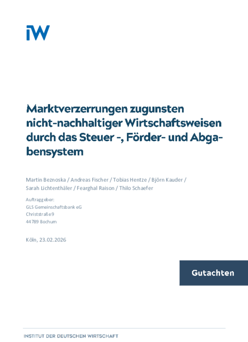 Marktverzerrungen zugunsten nicht-nachhaltiger Wirtschaftsweisen durch das Steuer -, Förder- und Abgabensystem