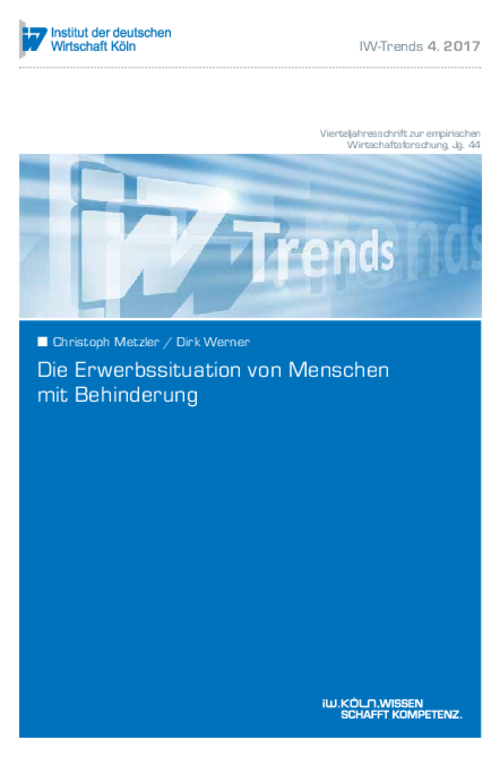 Die Erwerbssituation von Menschen mit Behinderung