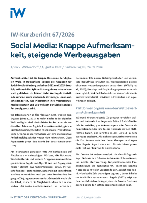 IW-Kurzbericht 67/2026