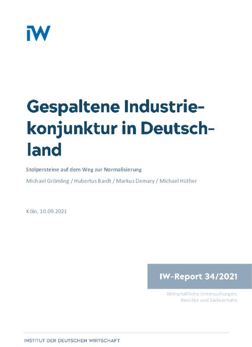 Gespaltene Industriekonjunktur in Deutschland
