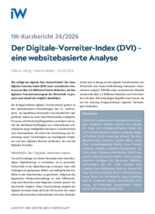 Der Digitale-Vorreiter-Index (DVI) – eine websitebasierte Analyse