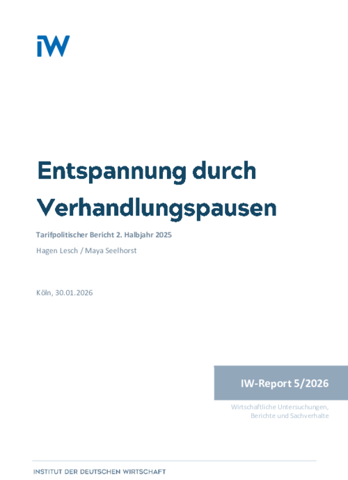 Tarifpolitischer Bericht 2. Halbjahr 2025: Entspannung durch Verhandlungspausen