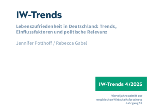 Trends, Einflussfaktoren und politische Relevanz