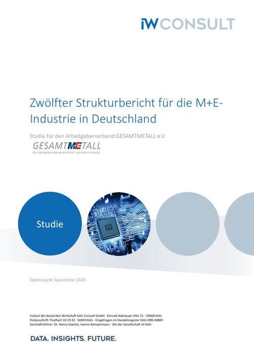 Zwölfter Strukturbericht für die M+E Industrie in Deutschland