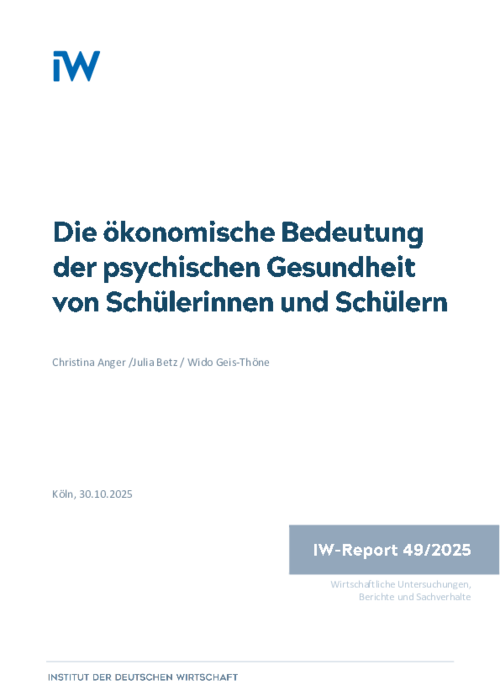 Die ökonomische Bedeutung der psychischen Gesundheit von Schülern