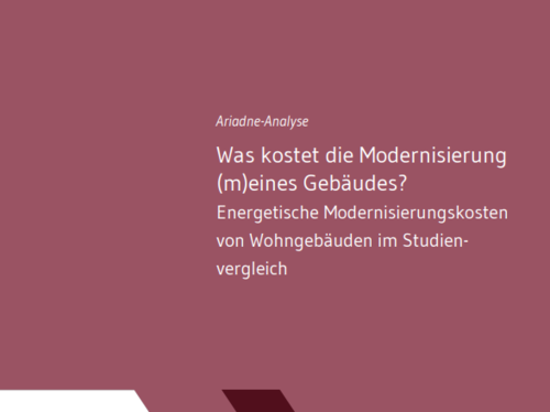 Energetische Modernisierungskosten von Wohngebäuden im Studienvergleich