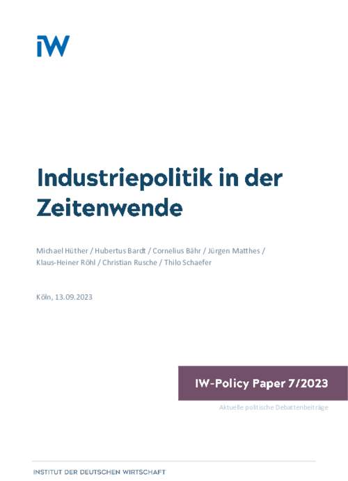 Industriepolitik in der Zeitenwende