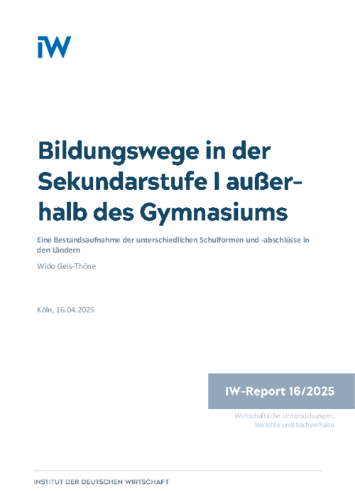 Bildungswege in der Sekundarstufe I außerhalb des Gymnasiums