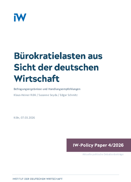 Bürokratielasten aus Sicht der deutschen Wirtschaft