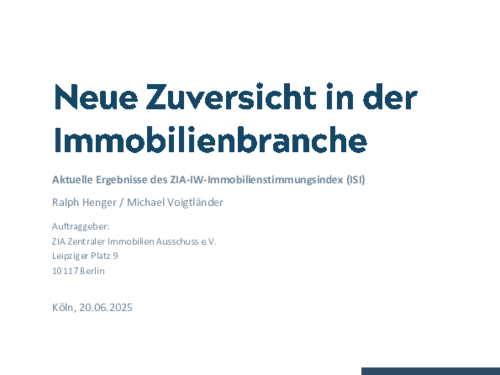 Neue Zuversicht in der Immobilienbranche