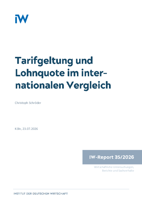 Tarifgeltung und Lohnquote im internationalen Vergleich