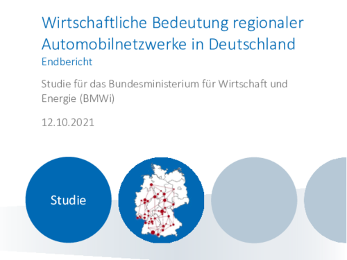 Wirtschaftliche Bedeutung regionaler Automobilnetzwerke in Deutschland