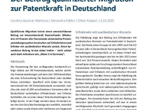 Der Beitrag qualifizierter Migration zur Patentkraft in Deutschland