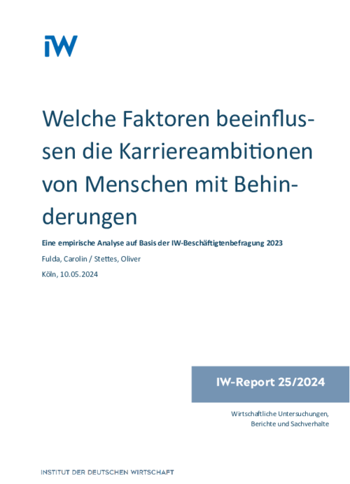 Welche Faktoren beeinflussen die Karriereambitionen von Menschen mit Behinderungen