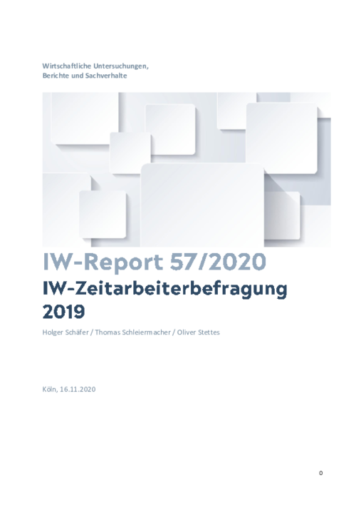 IW-Zeitarbeiterbefragung 2019