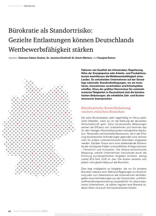 Bürokratie als Standortrisiko