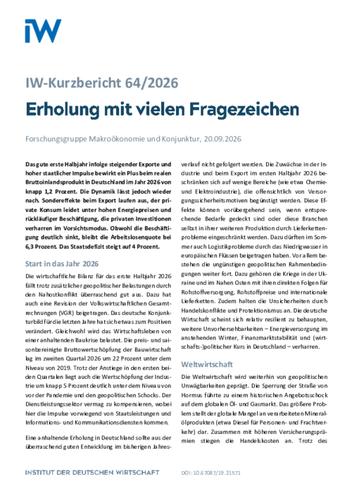 IW-Kurzbericht 64/2026