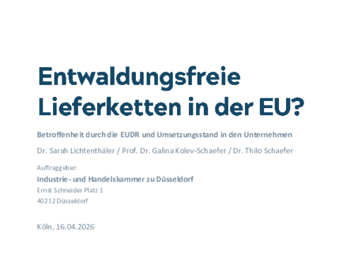 Betroffenheit durch die EUDR und Umsetzungsstand in den Unternehmen