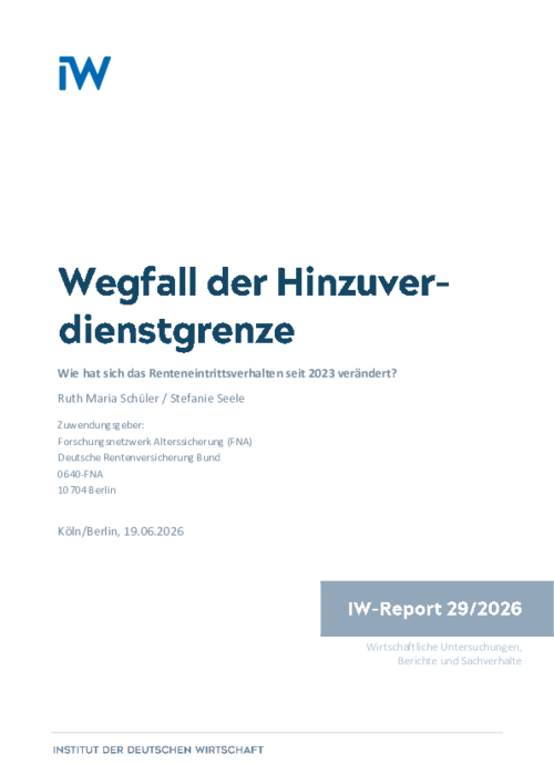 Wegfall der Hinzuverdienstgrenze