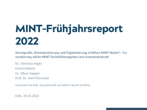 Deutschland fehlen 320.600 MINT-Arbeitskräfte