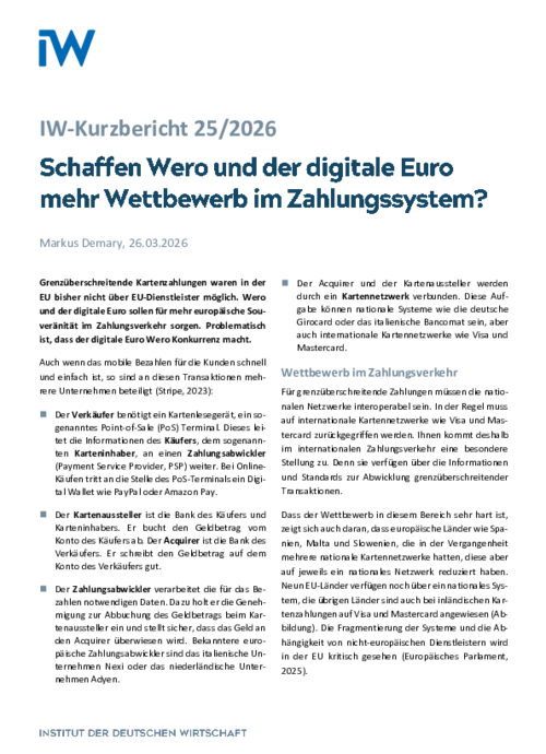 Schaffen Wero und der digitale Euro mehr Wettbewerb im Zahlungssystem?