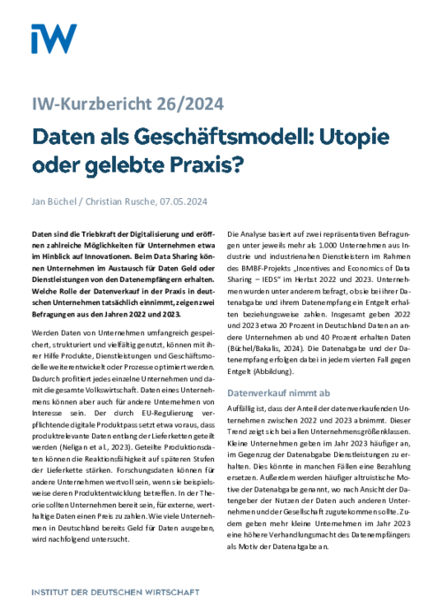 Daten als Geschäftsmodell: Utopie oder gelebte Praxis?