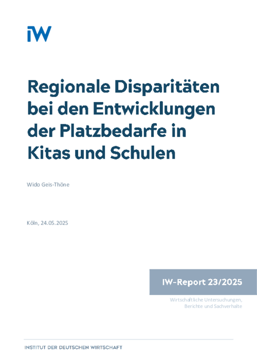 Regionale Disparitäten bei den Entwicklungen der Platzbedarfe in Kitas und Schulen