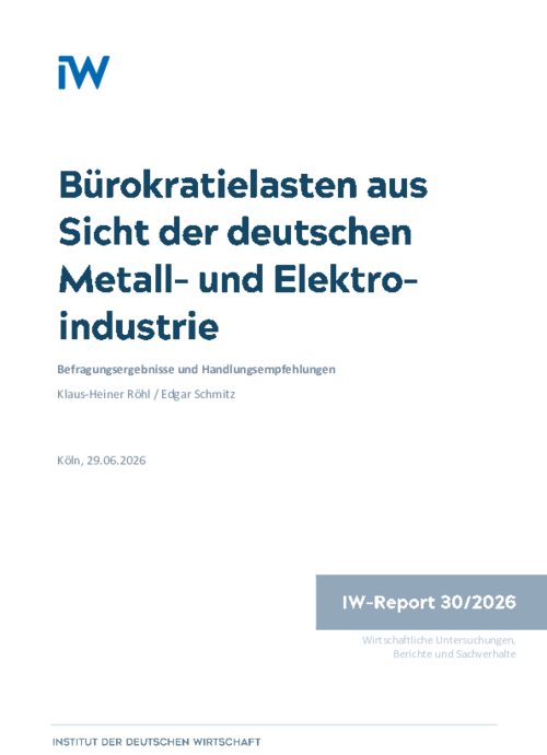 Bürokratielasten aus Sicht der deutschen Metall- und Elektroindustrie