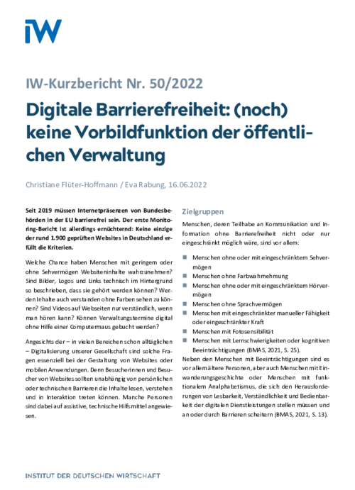 Digitale Barrierefreiheit: (noch) keine Vorbildfunktion der öffentlichen Verwaltung