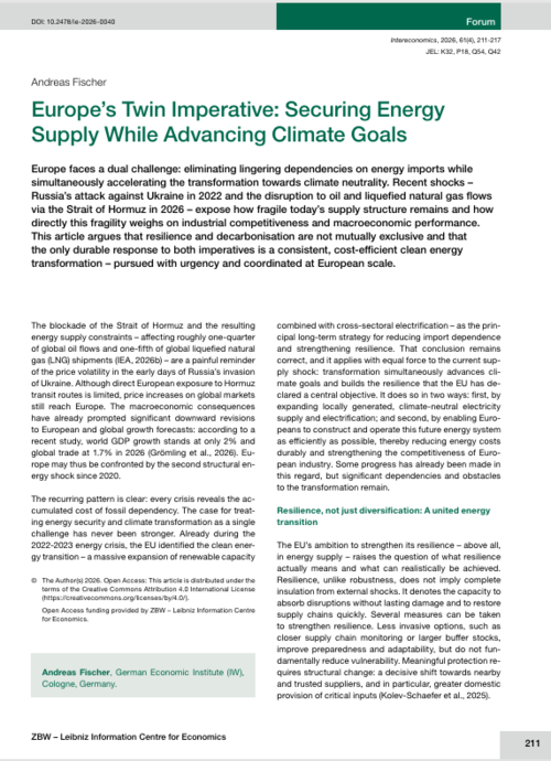 Securing Energy Supply While Advancing Climate Goals