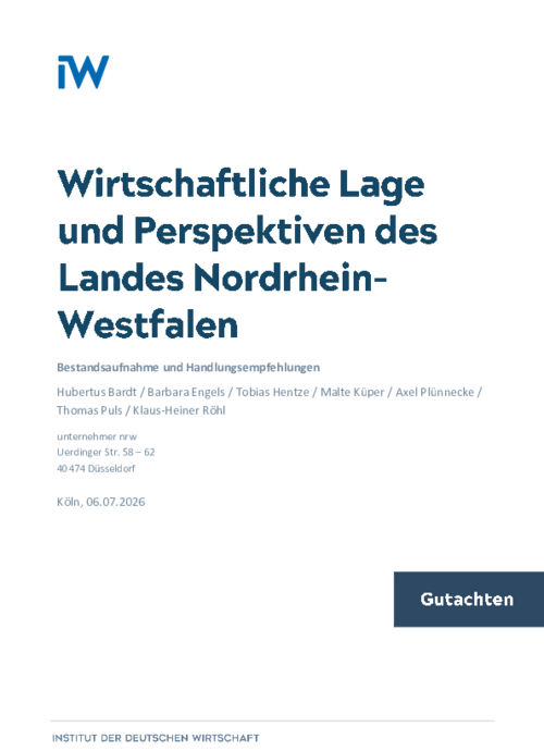 Wirtschaftliche Lage und Perspektiven des Landes Nordrhein-Westfalen