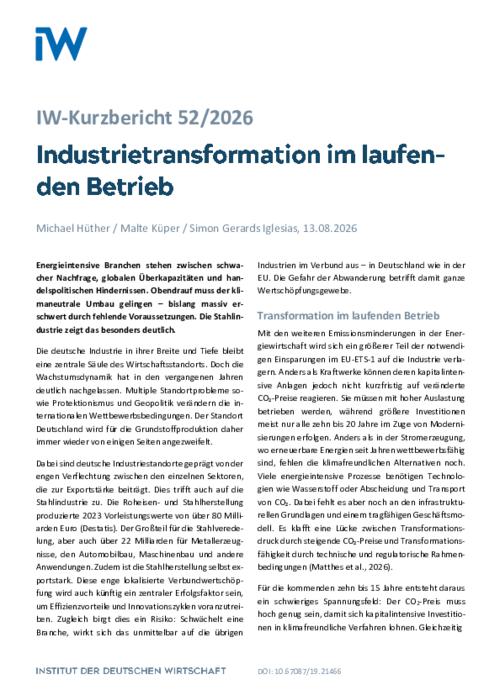 Industrietransformation im laufenden Betrieb